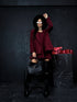 2in1 dress + jacket "SCHOOL GIRL" - BORDO